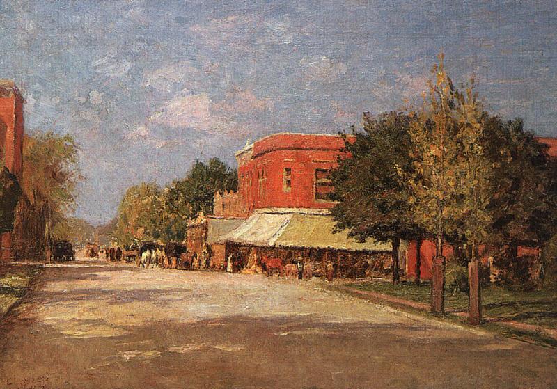 Street Scene, Theodore Clement Steele